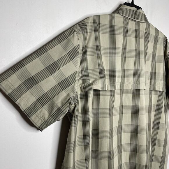 CARHARTT Force Ridgefield Shirt Men XL Olive Green Plaid Button Down Relaxed Fit - Picture 8 of 11